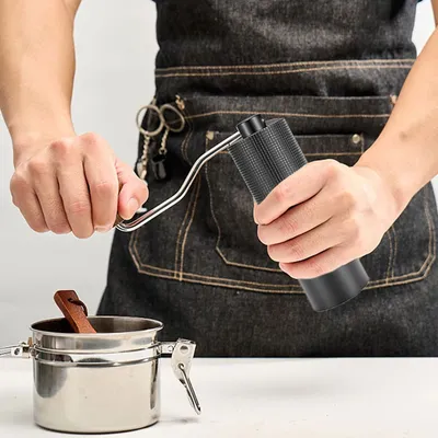 Chestnut Manual Coffee Grinder Burr Inside High Quality Portable Hand Grinder With Double Bearing