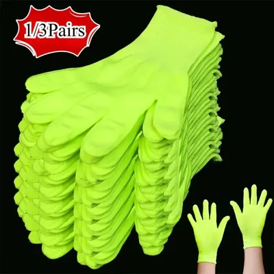 Fluorescent Green Gloves Glow In UV Neon Glove Neon Party Supplies Glow in Blacklight UV Light Theme