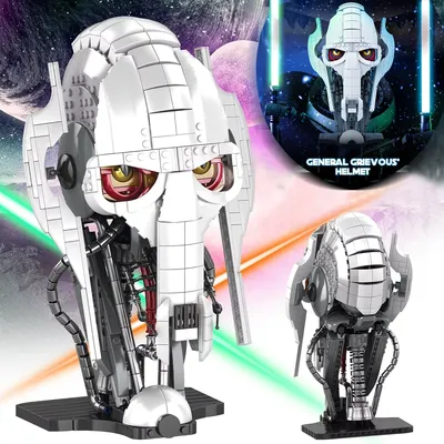 New 788PCS MOC Idea General Grievous Helmet Building Blocks Bricks Model Helmet Collection