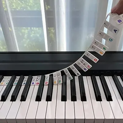Reusable Silicone Piano Keyboard Note Labels - Perfect for Kids & Beginners Learning Piano Notes