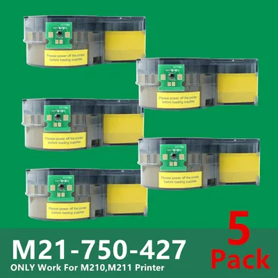 1~5PK Have New CHIP Vinyl Labels Cartridge M21-750-427 For Brady M210,M211,M210-LAB,Control