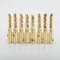 HIFI Screw BFA type 4mm Banana Plug Audio Speaker Cable Connector Gold Plated Copper Z-Plugs Hi-Fi