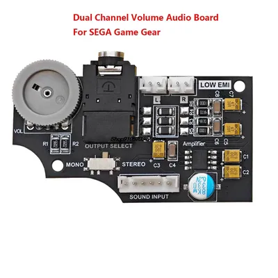 Dual Channel Volume Audio Board For SEGA Game Gear GG Console Original High Brightness IPS LCD