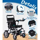 Fauteuil roulant électrique pour adultes, fauteuil roulant électrique pliable, tout Terrain, puissant, double moteur motorisé