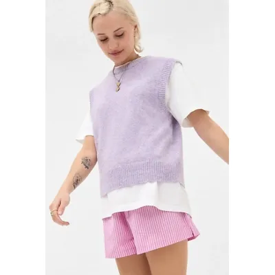 UO Cassy Tank Top - Lilac L at Urban Outfitters