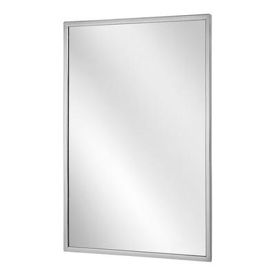 Bradley 18" x 36" Wall-Mount Float Glass Mirror with Stainless Steel Angle Frame
