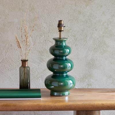 Marlow Table Lamp in Gloss Green Reactive Glaze