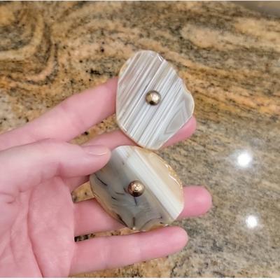 Anthropologie Accents | Anthropologie Closet Door Knobs 2 Pc. | Color: Cream/Gray | Size: Os