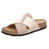 Pantolette ROHDE "SOAVE", Damen, Gr. 38, gold (goldfarben, hellbeige), Veloursleder, Leder, klassisch, Schuhe, Sommerschuh, Hausschuh, Schlappen, Strandschuh mit Softfußbett