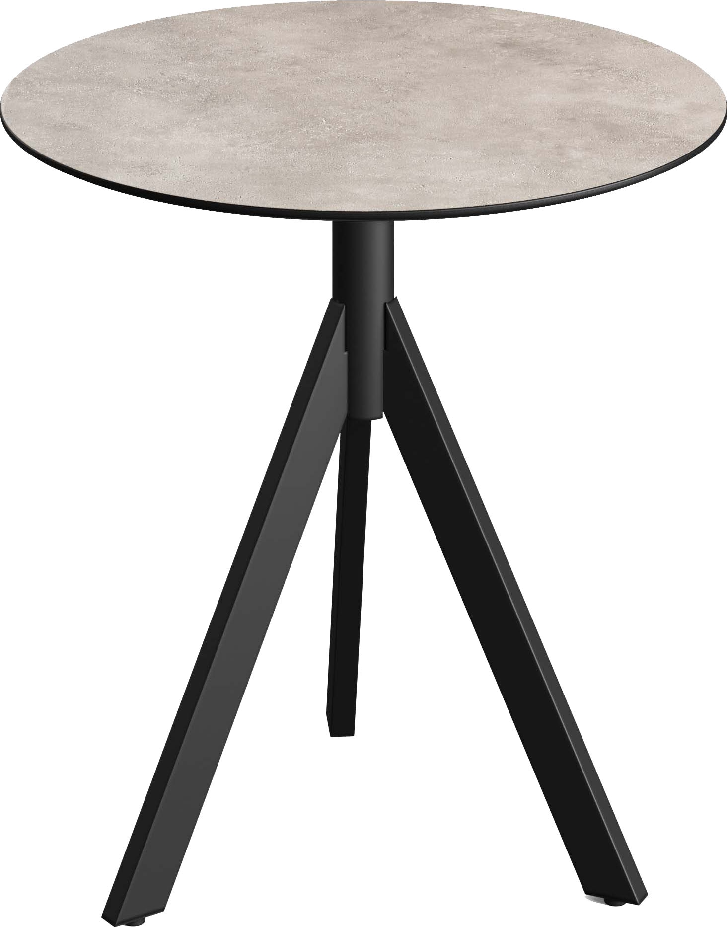 Klapptisch ESSENTIALS "Infinity", schwarz (schwarz, moonstone, schwarz), B:70cm H:74cm T:70cm, Pulverbeschichteter Stahl + HPL Tischplatte, Tische, in verschiedenen Ausführungen