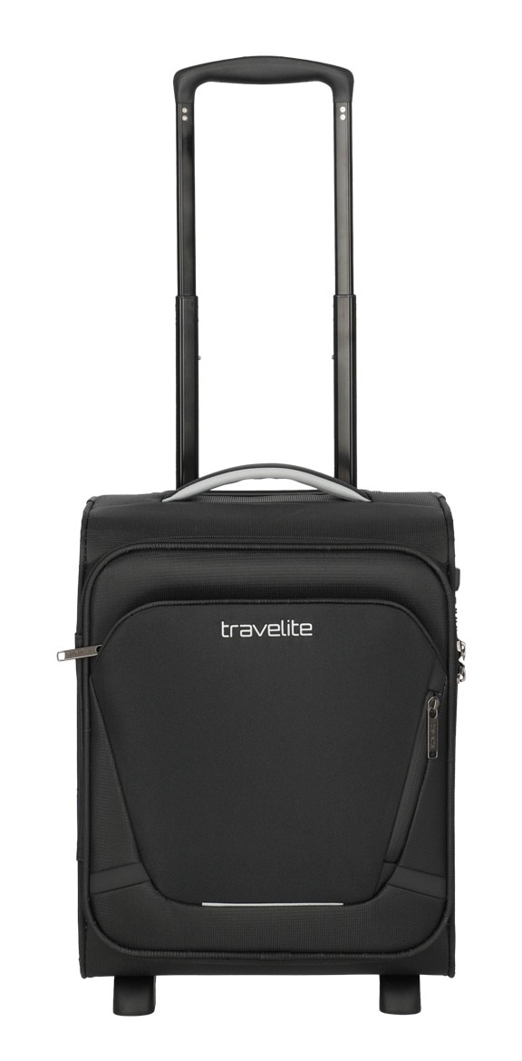 Handgepäck-Trolley TRAVELITE "JETPACK Wings 2 Cabin, konzipiert für Eurowings", Damen, Gr. B/H/T: 30cm x 40cm x 25cm 25 l, schwarz, Polyester, unifarben mit Farbeinsätzen, Koffer, Weichgepäck-Koffer Handgepäck für die meisten gängigen Airlines