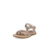 Trekkingsandale ECCO "ECCO OFFROAD ROAM W", Damen, Gr. 40, grau (taupe), Leder, sportlich, Schuhe, Outdoorschuh, Sommerschuh, Freizeitsandale, mit Klettverschlüssen