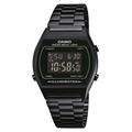 Chronograph CASIO VINTAGE, schwarz (schwarz, schwarz), Armbanduhren, Damen, Quarzuhr, Armbanduhr, Damenuhr, Herrenuhr, Digitaluhr,Edelstahlarmband