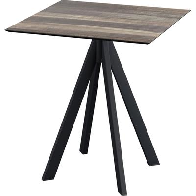 Klapptisch ESSENTIALS "Infinity", schwarz, tropical wood, schwarz, B:70cm H:73,2cm T:70cm, Stahl/HPL Tischplatte, Tische, in verschiedenen Ausführungen Image
