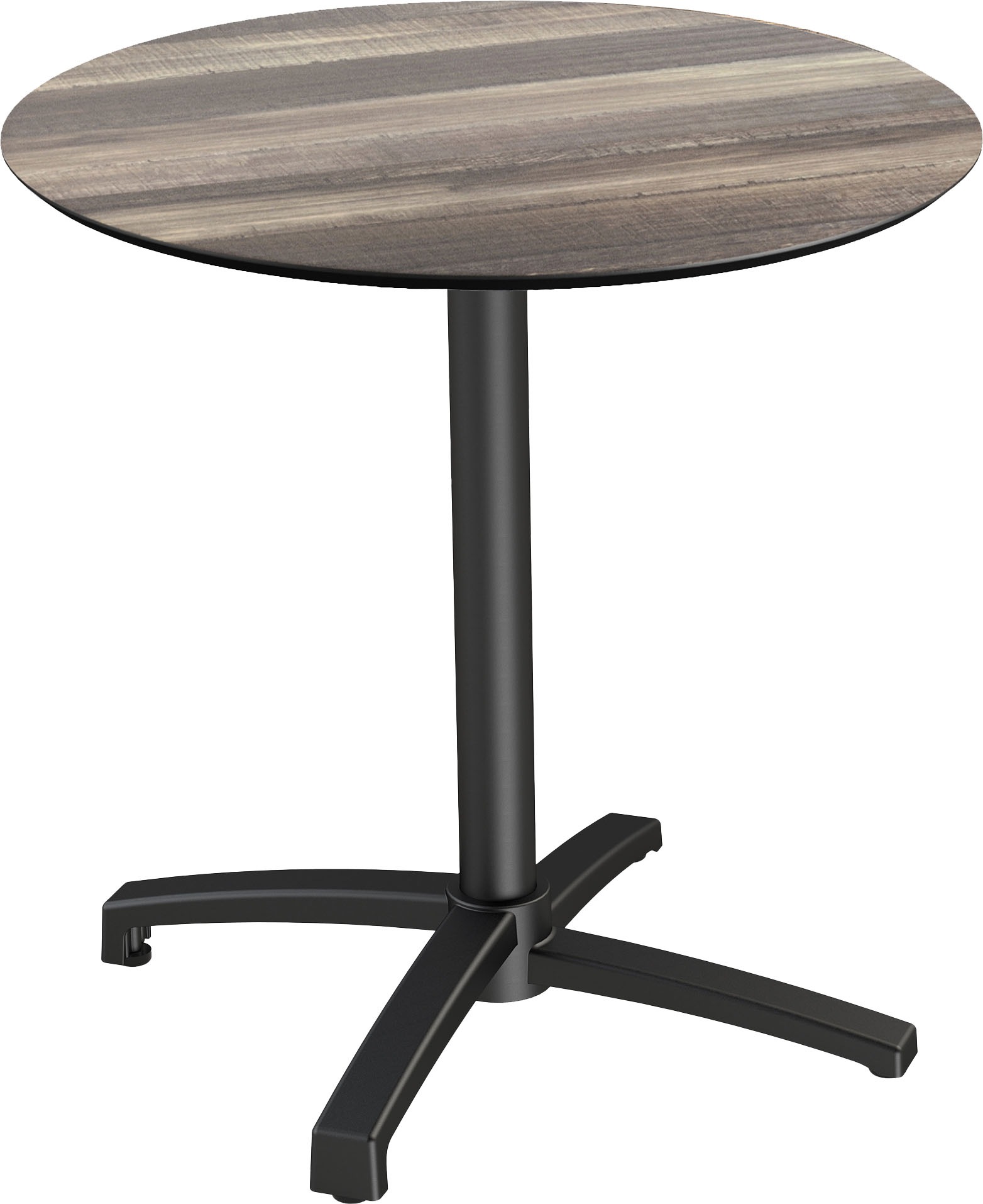 Klapptisch ESSENTIALS "X cross", schwarz (schwarz, tropical wood, schwarz), B:70cm H:74cm T:70cm, Aluminium/HPL Tischplatte, Tische, in verschiedenen Ausführungen