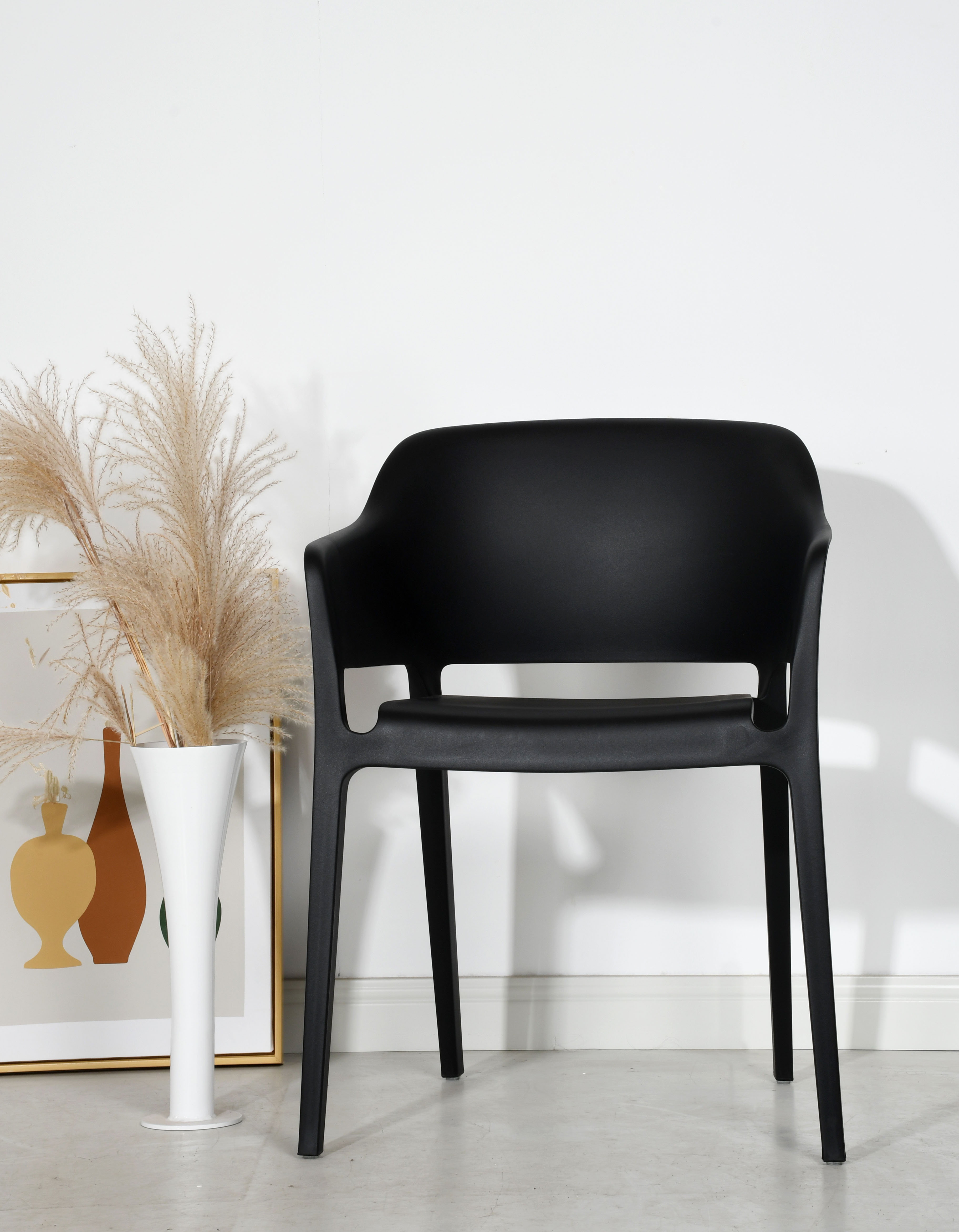 Gartenstuhl BEST "Giethoorn", schwarz, B:77,5cm H:54,5cm T:55cm, Polypropylen, Stühle, Stuhl