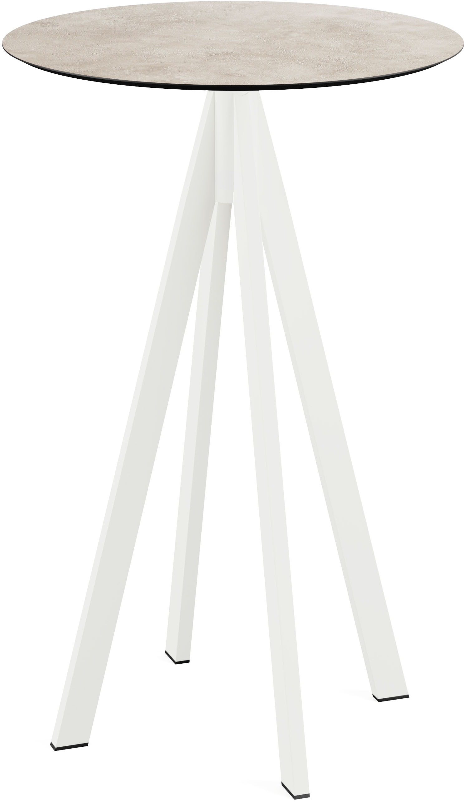 Klapptisch ESSENTIALS "Infinity", beige (weiß, moonstone, weiß), B:70cm H:109,2cm T:70cm, Stahl/HPL Tischplatte, Tische, in verschiedenen Ausführungen