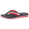 Zehentrenner TOMMY HILFIGER "TOMMY LOVES NY BEACH SANDAL", Damen, Gr. 41, bunt (blau, weiß, rot), Textil, gestreift, sportlich, Schuhe, Sommerschuh, Schlappen, Poolsildes mit Logo auf der Laufsohle