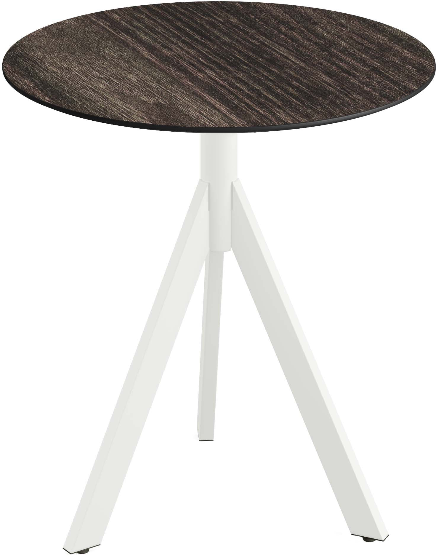 Klapptisch ESSENTIALS "Infinity", weiß (weiß, riverwashed wood, weiß), B:70cm H:74cm T:70cm, Pulverbeschichteter Stahl + HPL Tischplatte, Tische, in verschiedenen Ausführungen