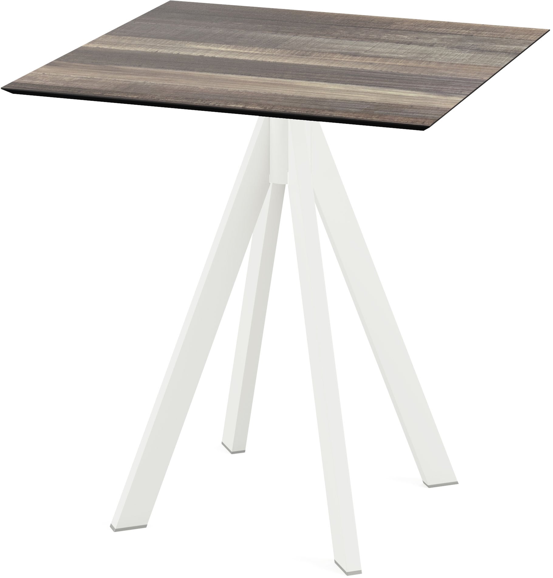 Klapptisch ESSENTIALS "Infinity", weiß (weiß, tropical wood, weiß), B:70cm H:73,2cm T:70cm, Stahl/HPL Tischplatte, Tische, in verschiedenen Ausführungen