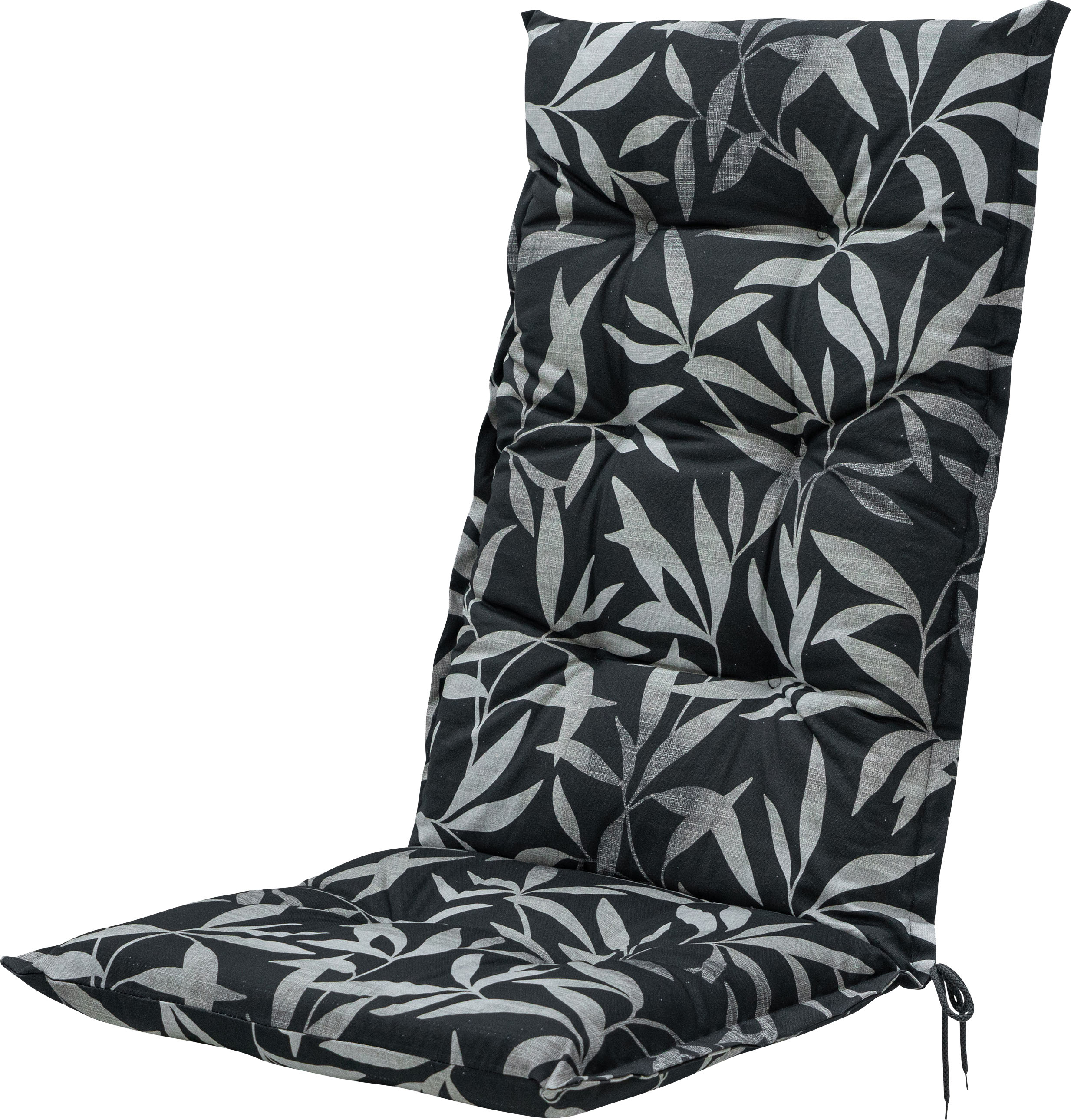 Sitzauflage BEST, schwarz, B:120cm H:7cm T:50cm, Baumwolle, Polyester, Polsterauflagen, für Stühle mit hoher Rückenlehne