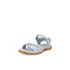Trekkingsandale ECCO "ECCO OFFROAD ROAM W", Damen, Gr. 40, blau (hellblau), Leder, sportlich, Schuhe, Outdoorschuh, Sommerschuh, Freizeitsandale, mit Klettverschlüssen