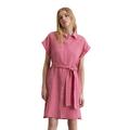 Midikleid MARC O'POLO "mit Bindegürtel", Damen, Gr. 38, Normalgrößen, blushed pink, Obermaterial: 100% Leinen; Futter: 100% Baumwolle, unifarben, relaxed fit knielang, Kurzarm Manschette, Kleider