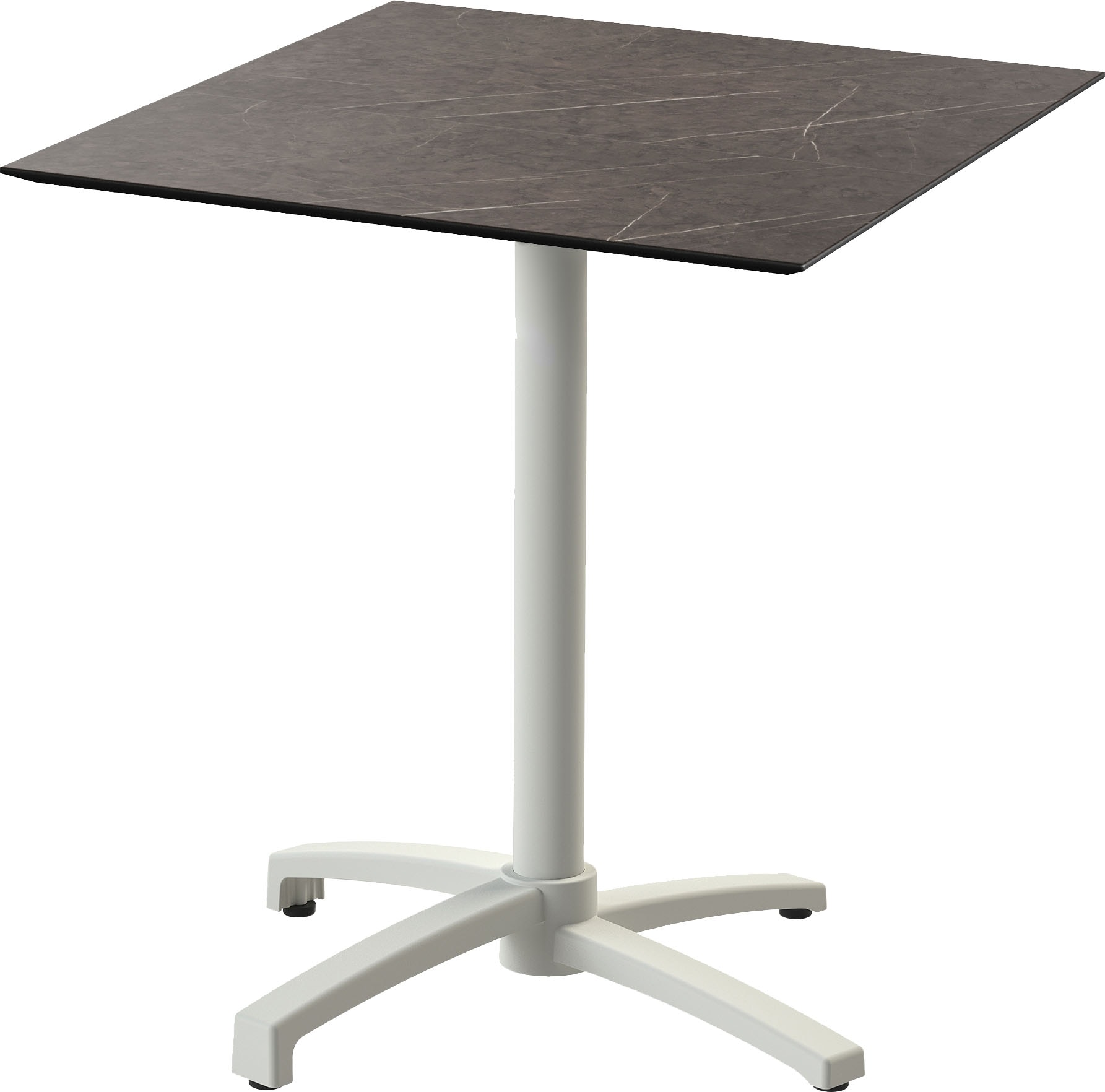 Klapptisch ESSENTIALS "X cross", beige (sand, midnight marble, sandfarben), B:70cm H:74cm T:70cm, Aluminium/HPL Tischplatte, Tische, in verschiedenen Ausführungen