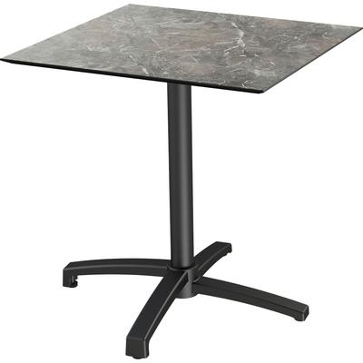 Klapptisch ESSENTIALS "X cross", schwarz, galaxy marble, schwarz, B:70cm H:74cm T:70cm, Aluminium/HPL Tischplatte, Tische, in verschiedenen Ausführungen Image