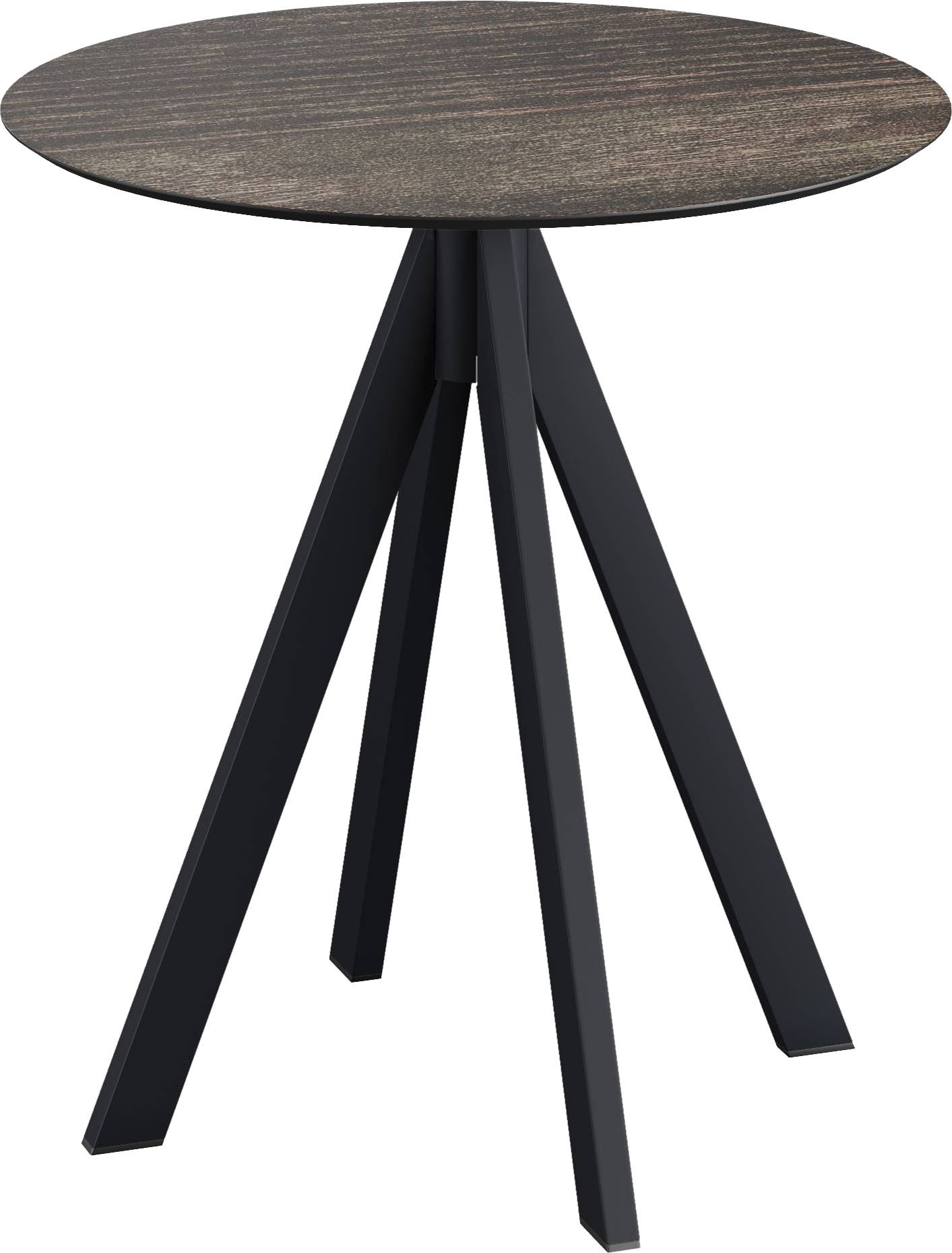 Klapptisch ESSENTIALS "Infinity", schwarz (schwarz, riverwashed wood, schwarz), B:70cm H:73,2cm T:70cm, Stahl/HPL Tischplatte, Tische, in verschiedenen Ausführungen