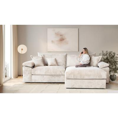 Ecksofa HOME AFFAIRE "Soft&Cosy XXL L-Form - Breite 303 cm", beige (cream), B:303cm T:187cm, 100% Polyester, Sofas, Mega-Sofa, in Cord, Federkern-Polsterung, Topseller Image