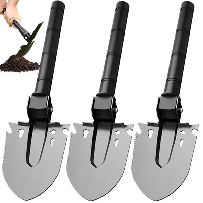 Multifunction Camping Garden Shovel Survival Folding Shovels Military Tactical Shovel Hiking Outdoor Garden Hoe Digging Tool Kit