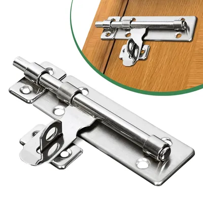 4/6 inch Stainless Steel Slide Bolt Lock Gate Latch For Gates Fences Garage Shed Doors For Home Hardware Gate Safety Door Bolt