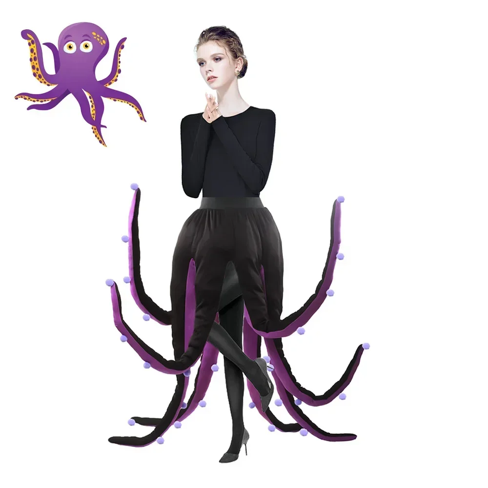 Ursula Cosplay Fantasy Rock Kleidung Erwachsene Octopus Meerjungfrau Kostüm Kleidung Kreatives Meeresbewohner Kostüm für Frauen Halloween Image