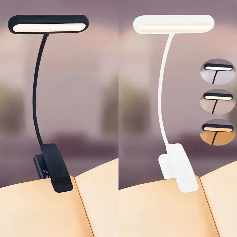 LED Clip auf Mini Buch Lampe USB Aufladbare Leselampe Buch Leselampe Tragbare Lesebuch Licht Schlafzimmer Lesen Nachtlicht