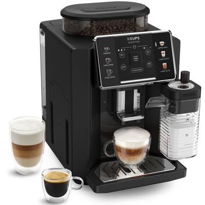 KRUPS Kaffeevollautomat "EA9128D Sensation Milk", schwarz, B:24cm H:36,4cm T:34,6cm, Kaffeevollautomaten, 6 Kaffee- und Milchspezialitäten, aut. Reinigung, Metall-Brühgruppe Image