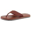 Zehentrenner TOMMY HILFIGER "HILFIGER LEATHER BEACH SANDAL", Herren, Gr. 42, braun, Baumwolle, unifarben, sportlich, Schuhe, Sommerschuh, Strandschuh mit Logo