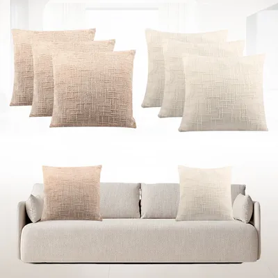 3-teilige strukturierte Boucle-Kissenbezüge, leicht, luxuriös, Couchkissen, Stuhl, Sofa, Image