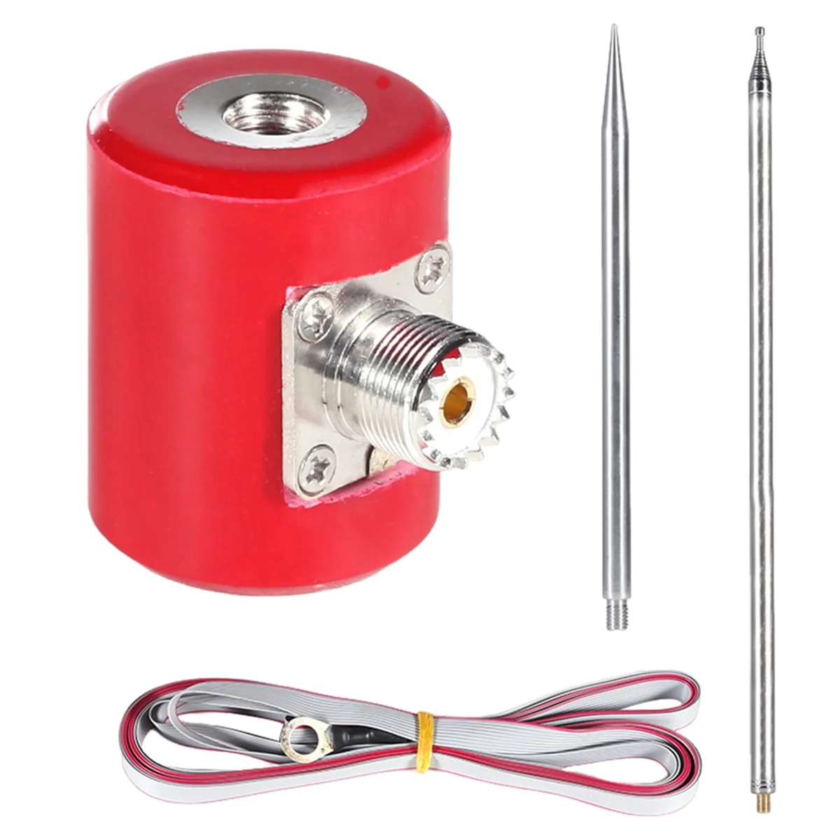 QRP 5M/16,4FT Antenne 14M-30MHz 300W HF Antenne Multifunktions Tragbare Edelstahl 1/4 Wellenlänge USDX Radio XY