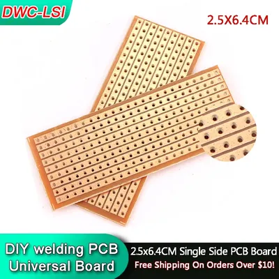 5/10PCS 2,5x6,4 CM Einseitige PCB Board DIY Universal Experiment Matrix Platine Einreihige Image