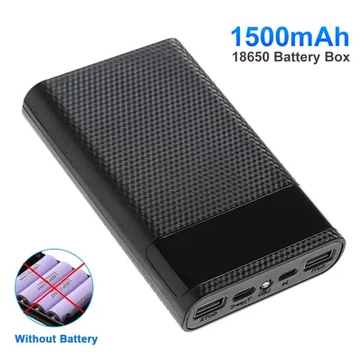 15000 mAh Batterie Box 4x18650 Externe Power Bank Fall Batterie Ladung Lagerung Box Shell Ohne Batterie Power Shell 15000mAh Battery Box 4x18650 External Power Bank Case Battery Charge Storage Box