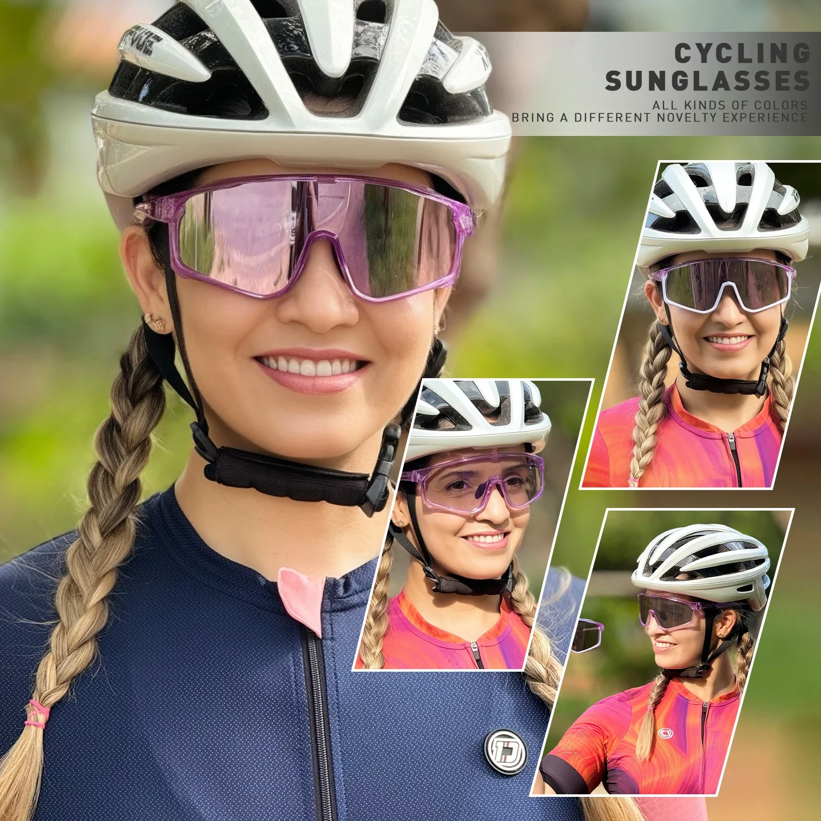 Kapvoe Neue Männer Frauen Fahrrad Sport Radfahren Sonnenbrille Neue UV400 Radfahren Gläser Laufen Fahren Angeln Gläser 1 objektiv Camping Image