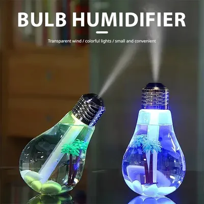 Mute Small USB Bulb Humidifier Desktop Colorful Night Light Air Humidifier Car Mini usb Aromatherapy