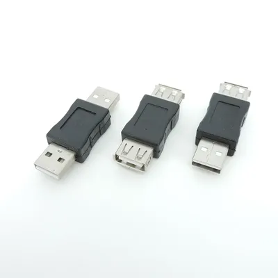 USB 2.0 Type A male Female Coupler Adapter plug socket Connector for PC Laptop Diy Extender Cable