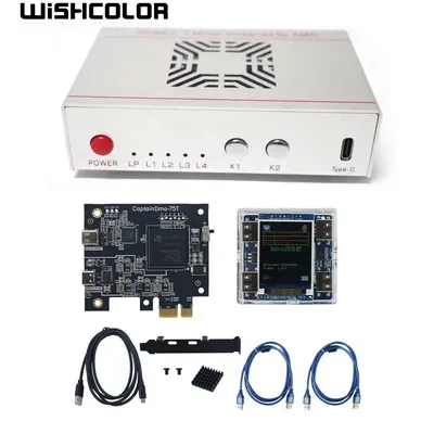 Wishcolor Sixth Generation Mini CapDMA Video Overlay Box + CaP75T DMA Board + KMBOX NET Keyboard