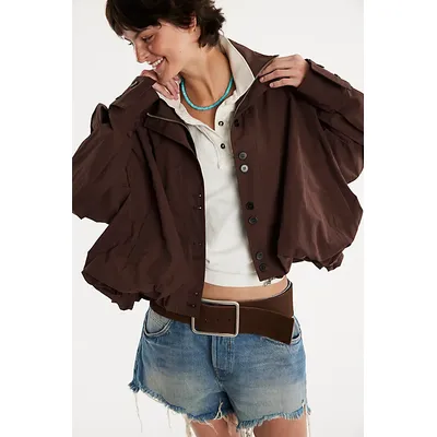 Find Me Now Amaryllis Cropped Jacket at Free People in Brown, Size: M/L