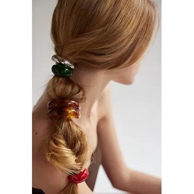 Jumbo Acrylic Pony Cuff at Free People in Tortoise