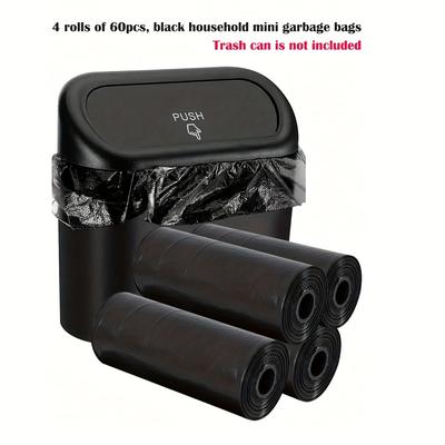 TEMU 60pcs Trash Bags - Waterproof, Thickened Pvc, Ideal For Vehicle & Desktop Waste Disposal Car Trash Bag For Vehicles Trash Bag For Car Image