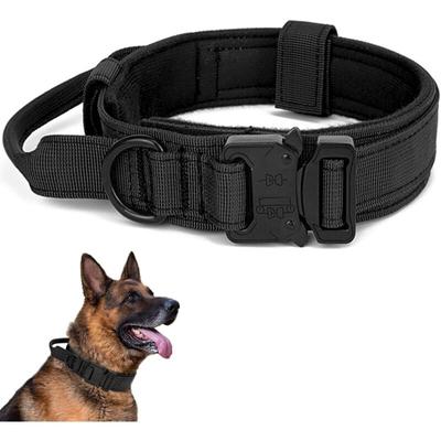 Taktisches Hundehalsband, Verstellbare Halsband Mit Kontrollgriff Weich Gepolstertes Nylon Hunde Image