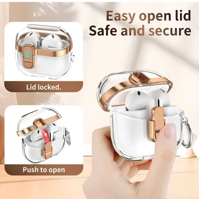 2024 New Transparent lock Case For Galaxy Buds 3 Pro / Galaxy Buds 3 For Samsung Galaxy Buds3 or